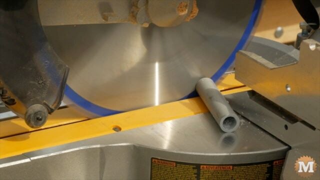 cutting plastic pipe with a miter saw