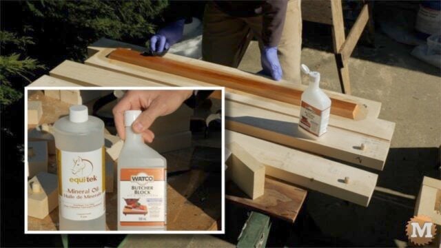 use mineral oil to coat the concrete forms