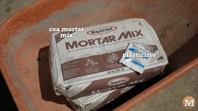 Mortar mix and plasticizer