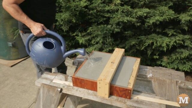 Water curing the CSA concrete