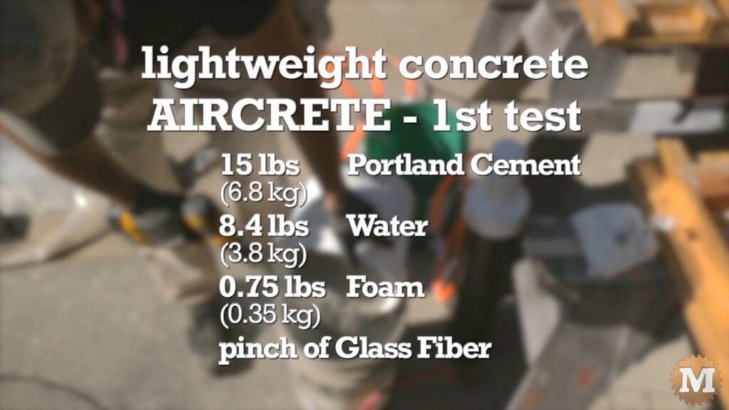 the Best Aircrete Recipe - Lightweight Portland Cement Formula